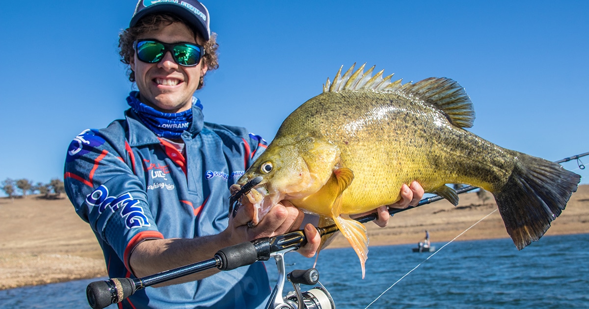 Rhys Creed with a big healthy Golden Perch